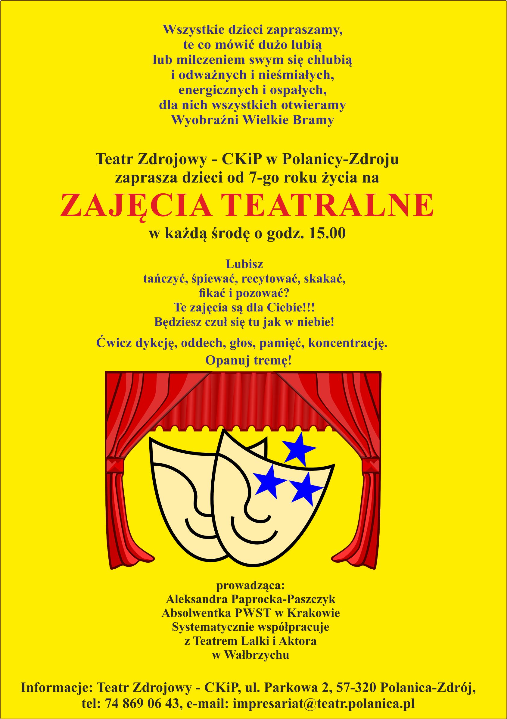 Nowe Zaj Cia Teatralne Teatr Zdrojowy W Polanicy Zdroju